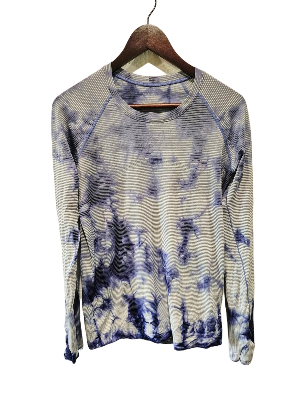 Lululemon Swiftly Tech Long Sleeve 2.0 *Wash Shibori Stripe Midnight Orchid